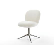 Drehstuhl Nube-Flex Bouclé Soft Beige Fußkreuz Graphit 360° drehbar Wi...