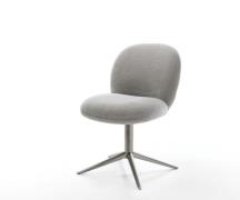 Drehstuhl Nube-Flex Strukturstoff Soft Grau Fußkreuz Graphit 360° dreh...