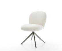 Drehstuhl Nube-Flex Bouclé Soft Beige Kreuzgestell breit Graphit 360° ...