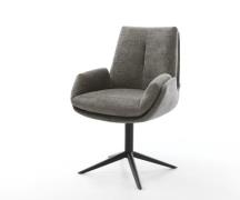 Drehstuhl Clea-Flex Bouclé Soft Schlamm Fußkreuz Schwarz 360° drehbar ...