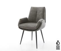 Esszimmerstuhl Clea-Flex Bouclé Soft Schlamm 4-Fuß konisch Schwarz