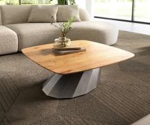 Couchtisch Edge Boot 90x90 cm Eiche Natur Schweizer Kante Parabi Metal...