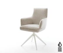 Drehstuhl Heira-Flex mit Armlehnen Webstoff Soft Beige Kreuzgestell br...