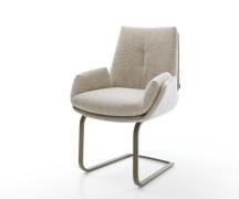 Freischwinger Clea-Flex Webstoff Soft Beige Freischwinger flach Effekt...