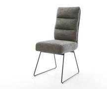 Esszimmerstuhl Pela-Flex Bouclé Soft Schlamm Kufengestell Schwarz Tasc...