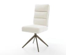 Drehstuhl Pela-Flex Bouclé Soft Beige Kreuzgestell breit Effektfinish ...