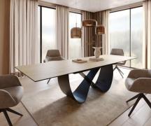 Esstisch Edge 200-300x100 cm Keramik Laminam® Sabbia Eichefarbig Infin...