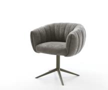 Drehstuhl Jada-Flex Bouclé Soft Schlamm Fußkreuz Effektfinish Titan 36...