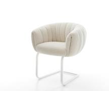 Freischwinger Jada-Flex Teddystoff Beige Freischwinger flach Weiß Tasc...