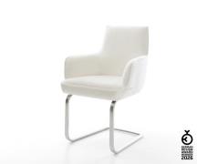 Freischwinger Heira-Flex mit Armlehnen Bouclé Soft Beige Freischwinger...