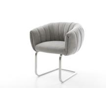 Freischwinger Jada-Flex Strukturstoff Soft Grau Freischwinger flach Ed...