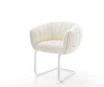 Freischwinger Jada-Flex Bouclé Weiß Freischwinger flach Weiß Taschenfe...