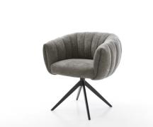 Drehstuhl Jada-Flex Bouclé Soft Schlamm Kreuzgestell breit Schwarz 360...