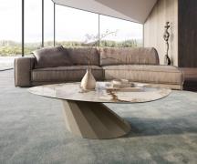 Couchtisch Edge Organisch 140x76 cm Keramik Minas Melange Parabi Metal...