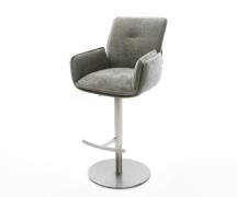 Barstuhl Nela-Flex Bouclé Soft Schlamm Drehfuß höhenverstellbar Edelst...