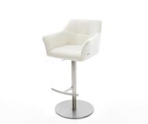 Barstuhl Yulo-Flex Bouclé Soft Beige Drehfuß höhenverstellbar Edelstah...