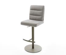 Barstuhl Pela-Flex Strukturstoff Soft Grau Drehfuß höhenverstellbar Me...