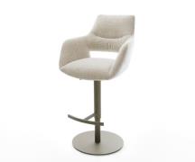 Barstuhl Yago-Flex Webstoff Soft Beige Drehfuß höhenverstellbar Metall...