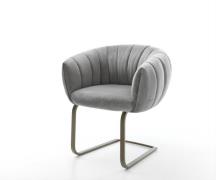 Freischwinger Jada-Flex Samt Grau Freischwinger flach Effektfinish Tit...