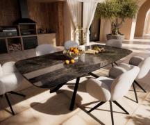 Outdoortisch Edge Boot 240x120 cm Keramik Emperador Extra Lucidato Dun...