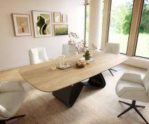 Esstisch Edge Boot 240x120 cm Keramik Laminam® Sabbia Eichefarbig W-Ge...