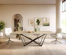 Esstisch Edge Boot 240x120 cm Keramik Laminam® Sabbia Eichefarbig Spid...