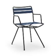 Sessel Dan textil blau / Elastische Gurte - Zanotta - Blau