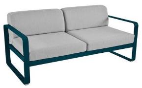Bellevie Sofa 2-Sitzer / L 160 cm - Bezug grau - Fermob - Blau/Grau