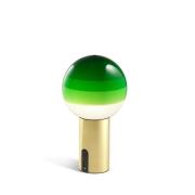 Marset - Dipping Light Portable Tischleuchte Green/Brushed Brass