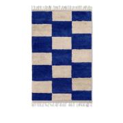 Ferm Living - Mara Knotted Rug L Bright Blue/Off-White