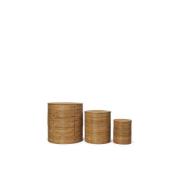 ferm LIVING - Column Storage Set of 3 Natural Stained ferm LIVING