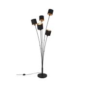 Lindby - Kyden 5 Stehleuchte Black/Gold