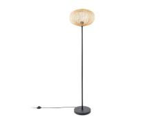 Lindby - Solvira Stehleuchte Bamboo/Black