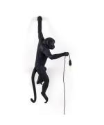 Seletti - Monkey Hanging Außen Wandleuchte Left Schwarz Seletti