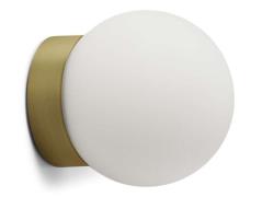 Antidark - Palla Mini C90 LED Deckenleuchte Dim-to-Warm Opal/Brass Ant...