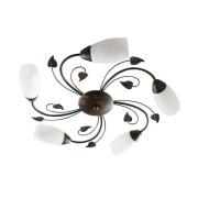 Lindby - Stefania 5 Deckenleuchte White/Black-Gold