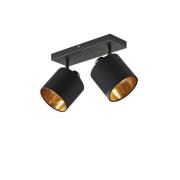 Lindby - Vasilia 2 Deckenleuchte Black/Gold