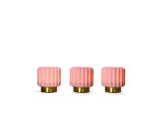 Atelier Pierre - Dentelles 9 Portable Tischleuchte 3 pcs. Ø9 Strawberr...