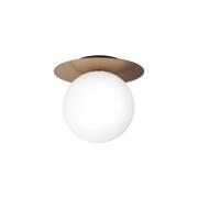 Nuura - Liila 1 Wand-/Deckenleuchte IP44 Large Dark Bronze/Opal