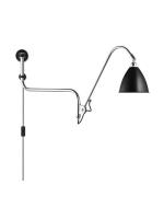 GUBI - Bestlite BL10 Wandleuchte Ø16 Chrom/Schwarz