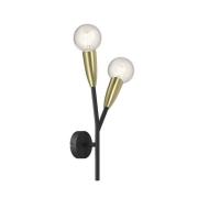 Lucande - Carlea 2 Wandleuchte Black/Brass