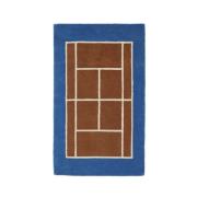 OYOY Living Design - Tennis Teppich Caramel/Optic Blau