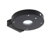 Lucande - Tavon Round LED Solarzelle Wandleuchte Dim. w/Sensor Schwarz