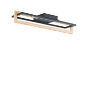 Lindby - Holamu LED Deckenleuchte L86 Schwarz/Holz