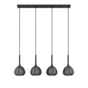 Lucande - Tetira 4 Long Pendelleuchte Black