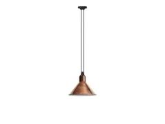 Lampe Gras - 322 L Pendelleuchte Konisch Roh Kupfer/Weiß Lampe Gras