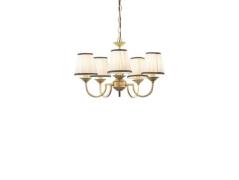 Lindby - Lumiel 5 Kronleuchter Cream/Antique Brass