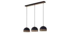 Lindby - Lonnaris 3 Pendelleuchte Black/Nature