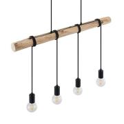 Lindby - Ferris 4 Pendelleuchte Wood/Black