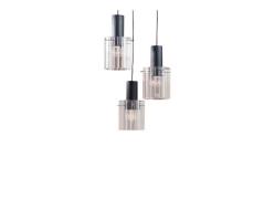 Lucande - Eirian 3 Cluster Pendelleuchte Clear/Black